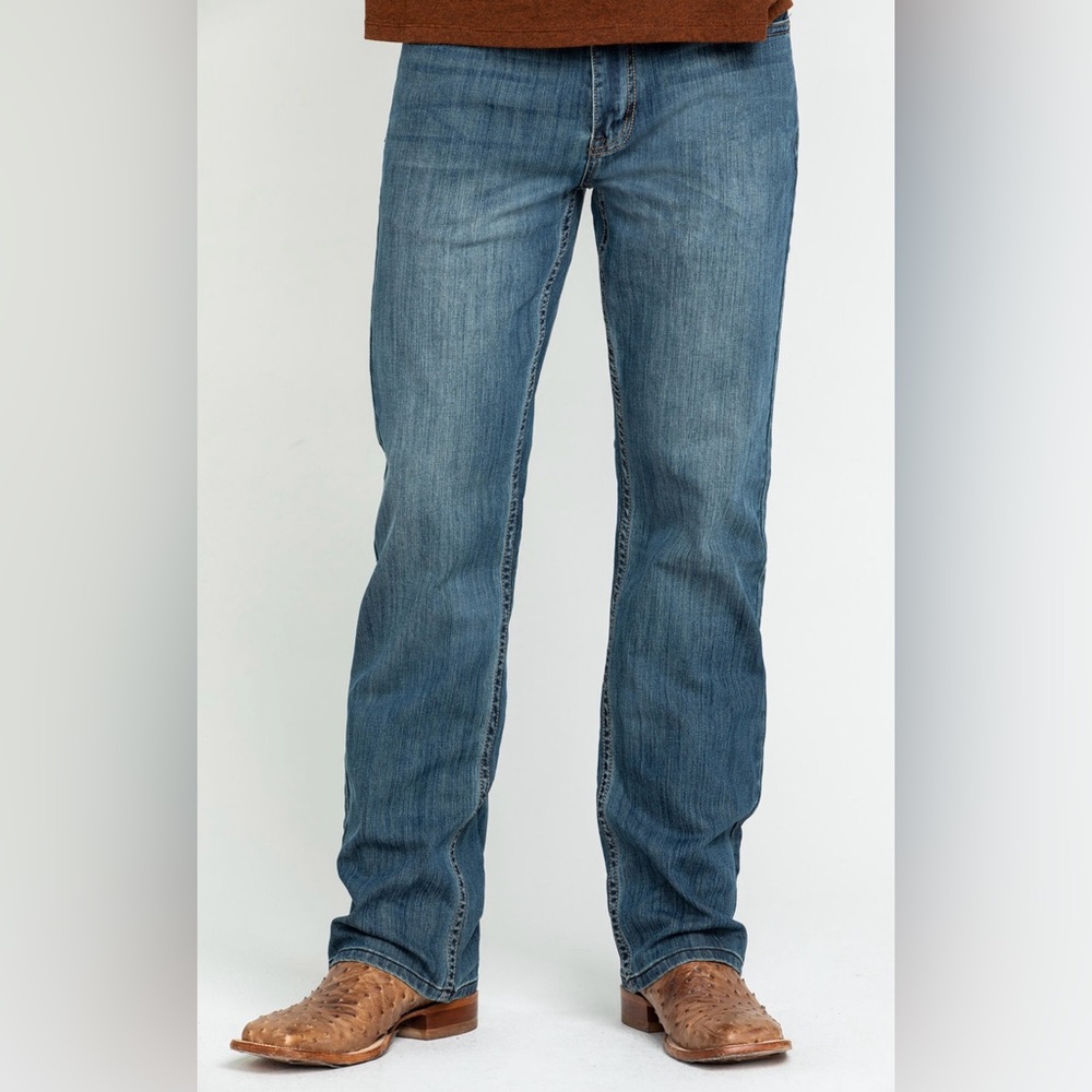 CODY JAMES MEN'S BOZEMAN MEDIUM WASH STRETCH SLIM BOOTCUT JEANS